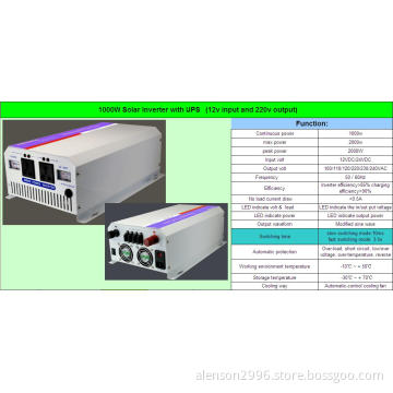24V/1000W Solar UPS Inverter